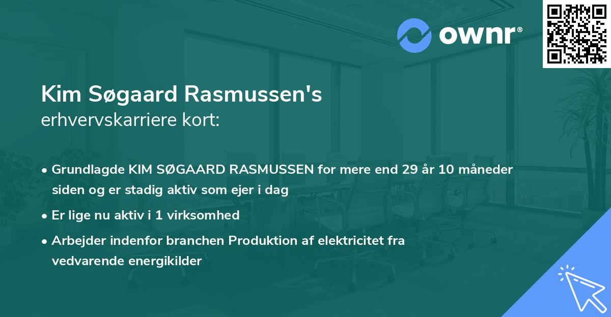 Kim Søgaard Rasmussen's erhvervskarriere kort