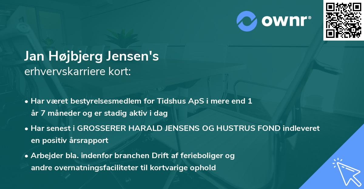 Jan Højbjerg Jensen's erhvervskarriere kort