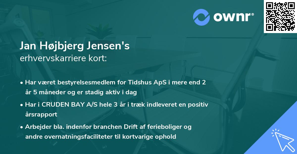 Jan Højbjerg Jensen's erhvervskarriere kort
