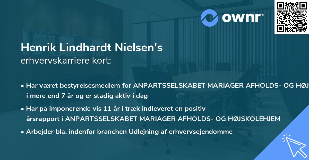 Henrik Lindhardt Nielsen's erhvervskarriere kort