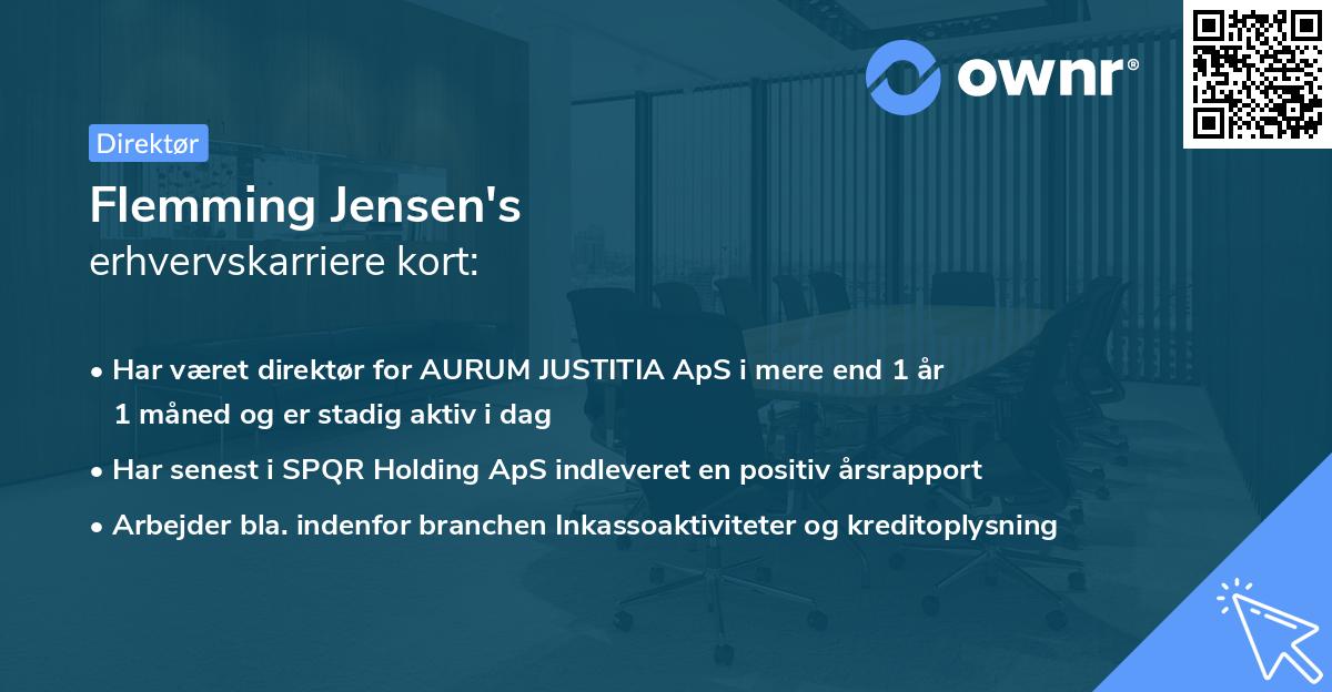 Flemming Jensen's erhvervskarriere kort