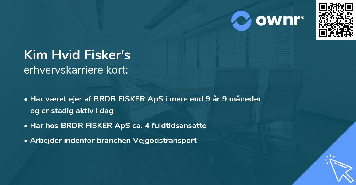 Kim Hvid Fisker's erhvervskarriere kort