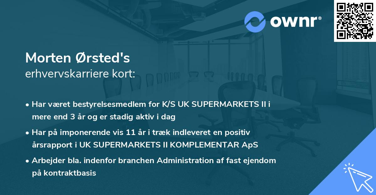 Morten Ørsted's erhvervskarriere kort