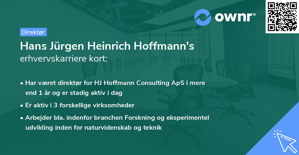 Hans Jürgen Heinrich Hoffmann's erhvervskarriere kort