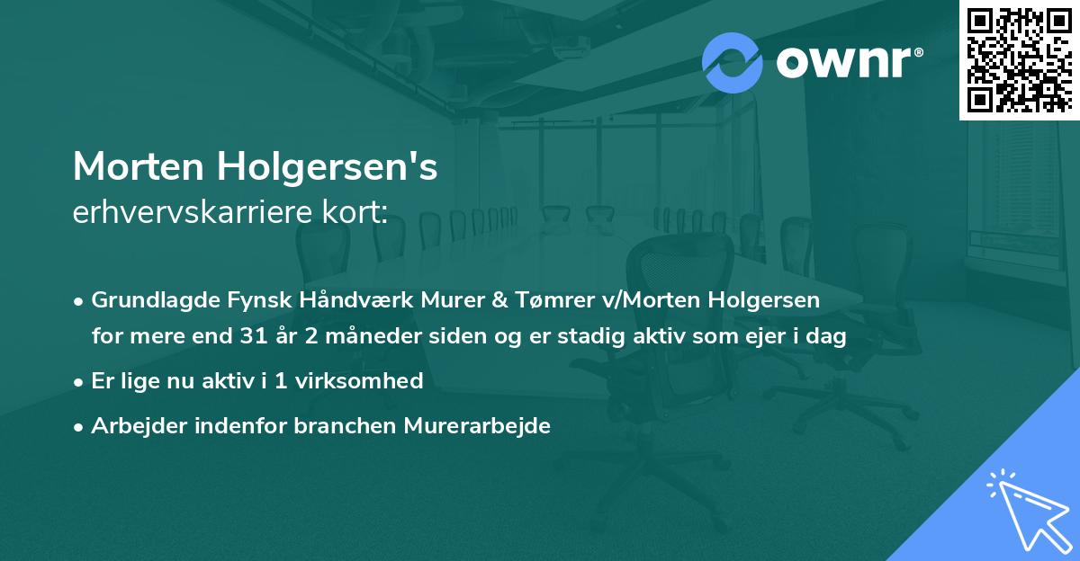 Morten Holgersen's erhvervskarriere kort