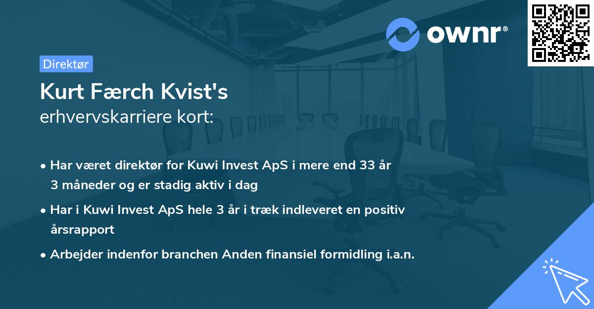 Kurt Færch Kvist's erhvervskarriere kort