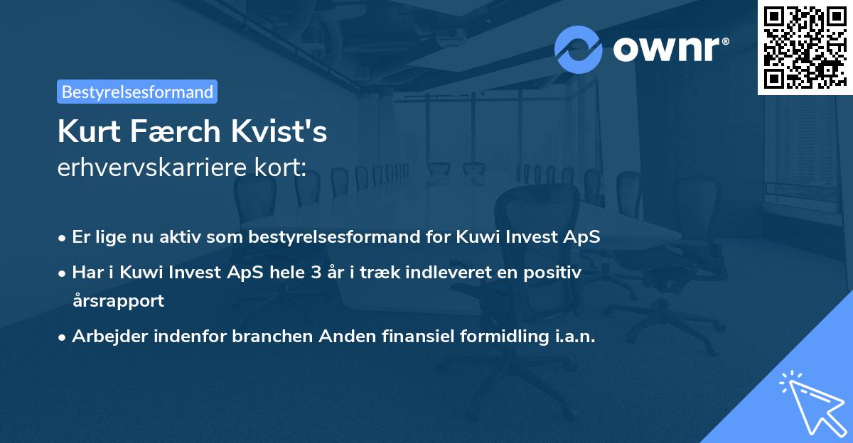Kurt Færch Kvist's erhvervskarriere kort