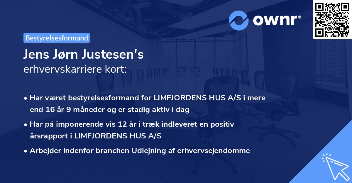 Jens Jørn Justesen's erhvervskarriere kort