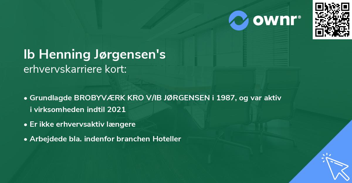 Ib Henning Jørgensen's erhvervskarriere kort