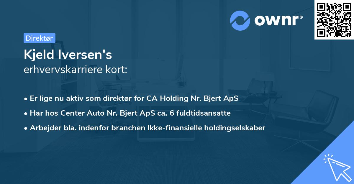 Kjeld Iversen's erhvervskarriere kort