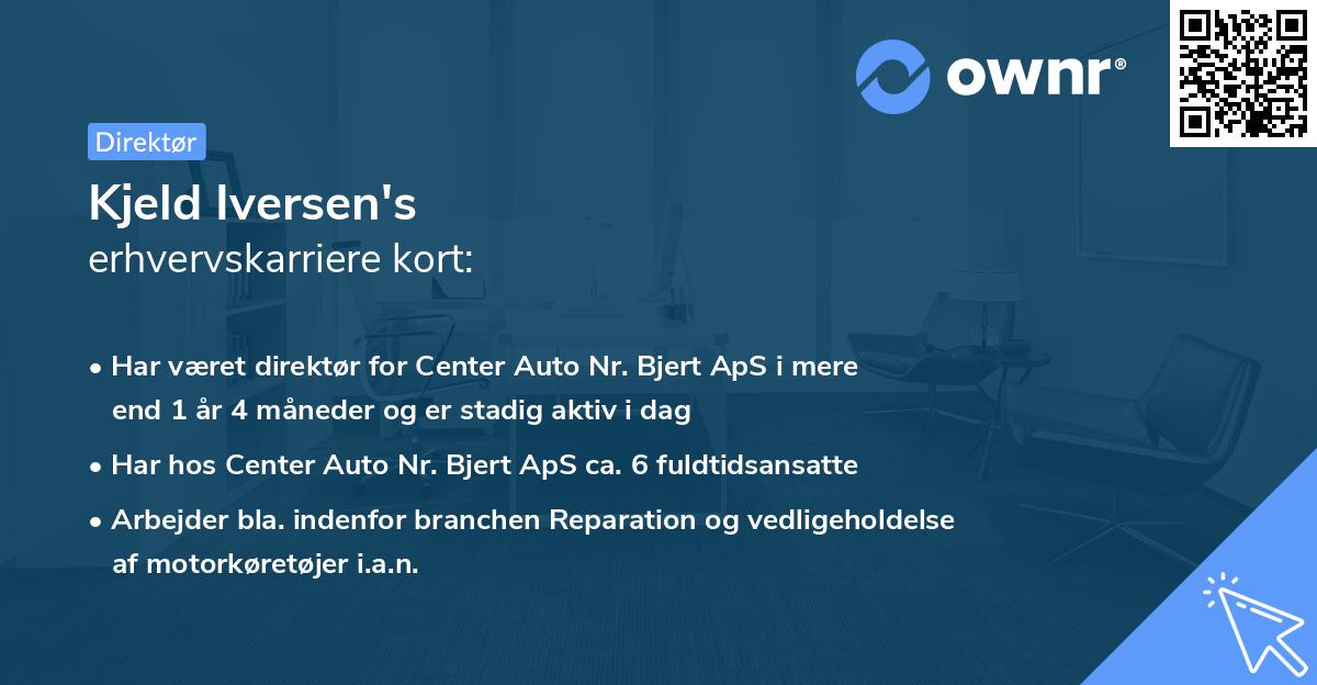 Kjeld Iversen's erhvervskarriere kort