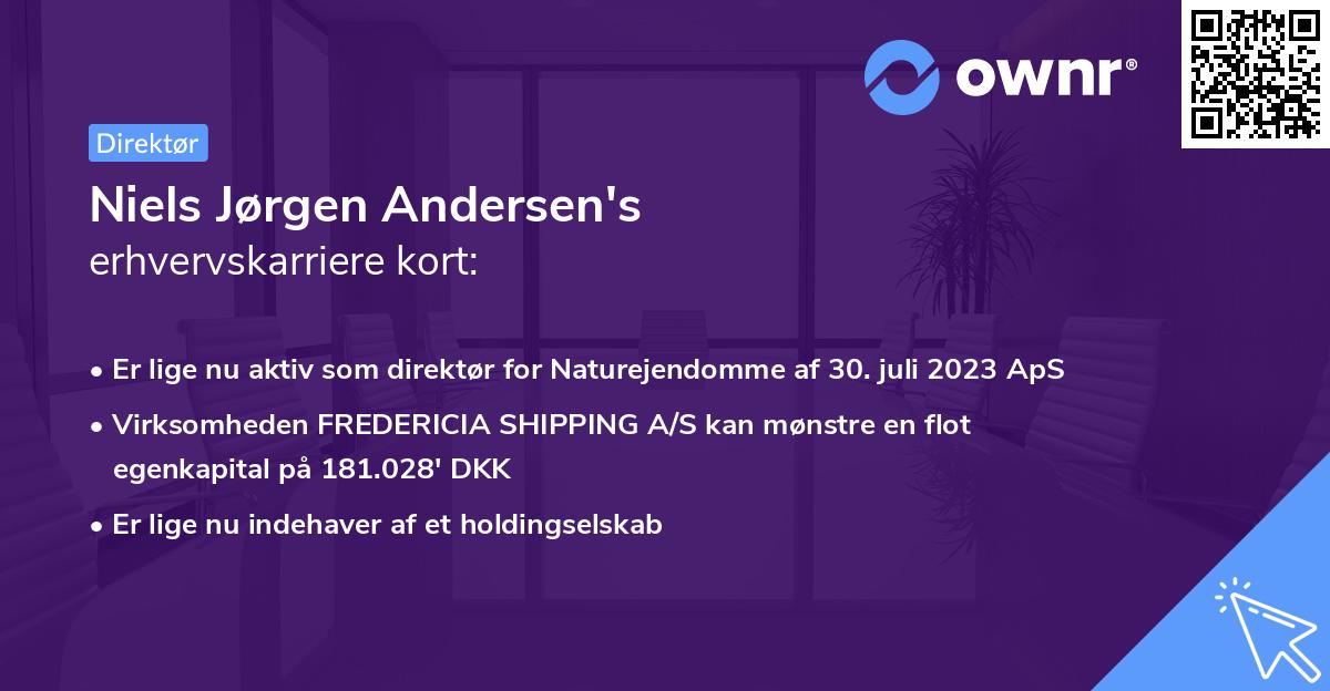 Niels Jørgen Andersen's erhvervskarriere kort