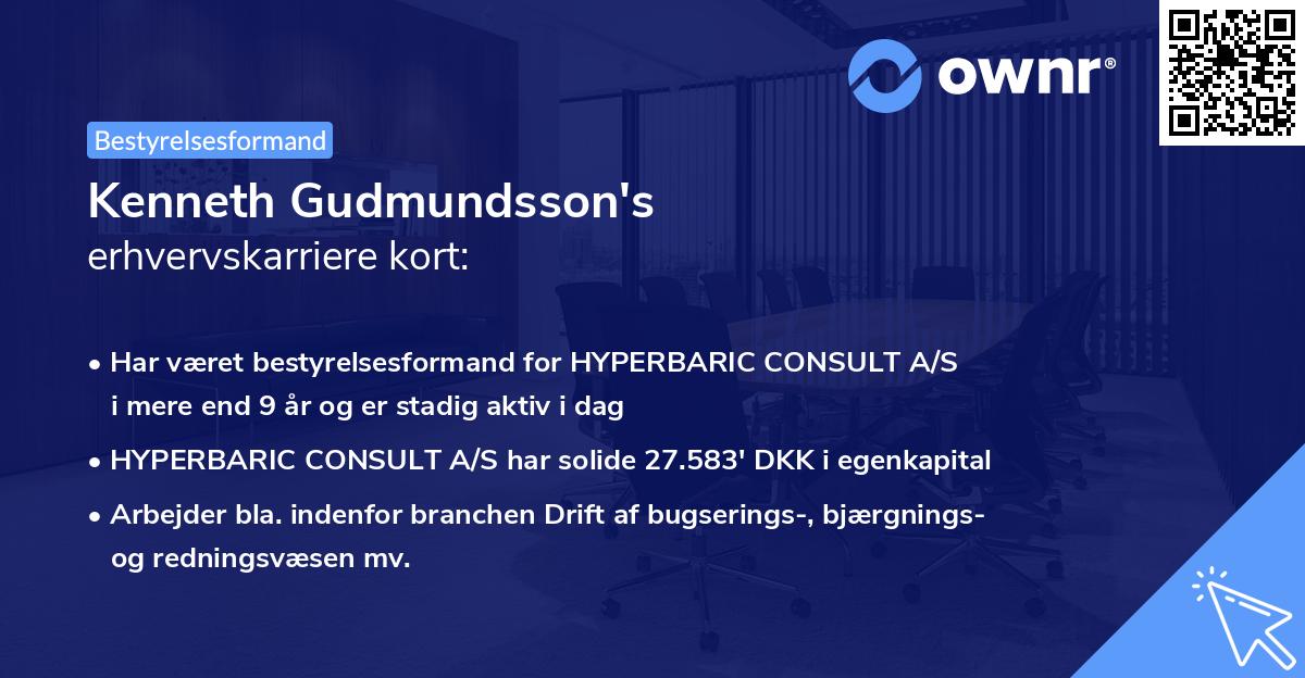 Kenneth Gudmundsson's erhvervskarriere kort