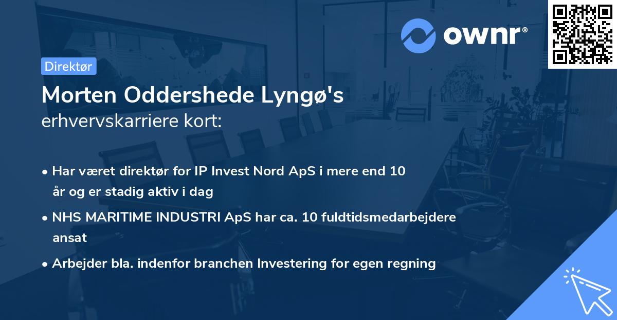 Morten Oddershede Lyngø's erhvervskarriere kort