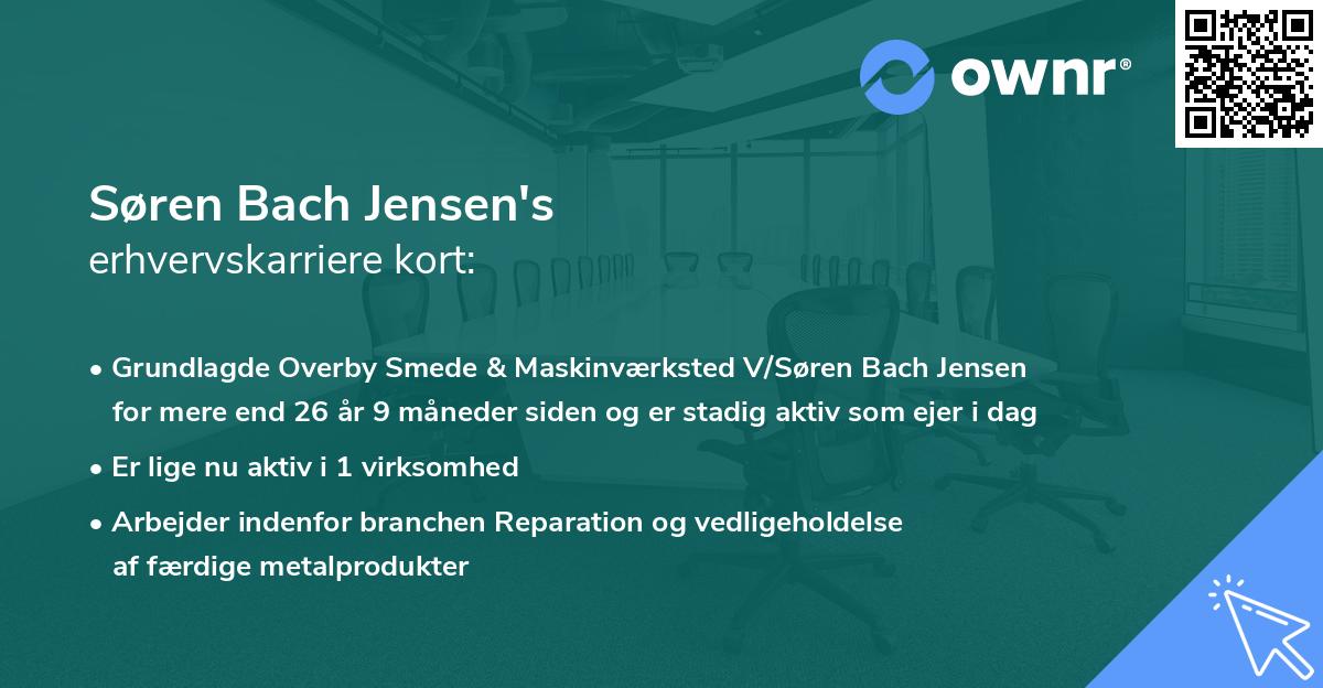 Søren Bach Jensen's erhvervskarriere kort