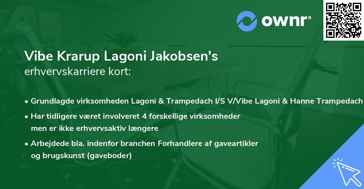 Vibe Krarup Lagoni Jakobsen's erhvervskarriere kort