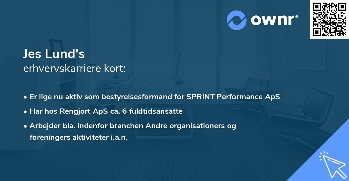 Jes Lund's erhvervskarriere kort