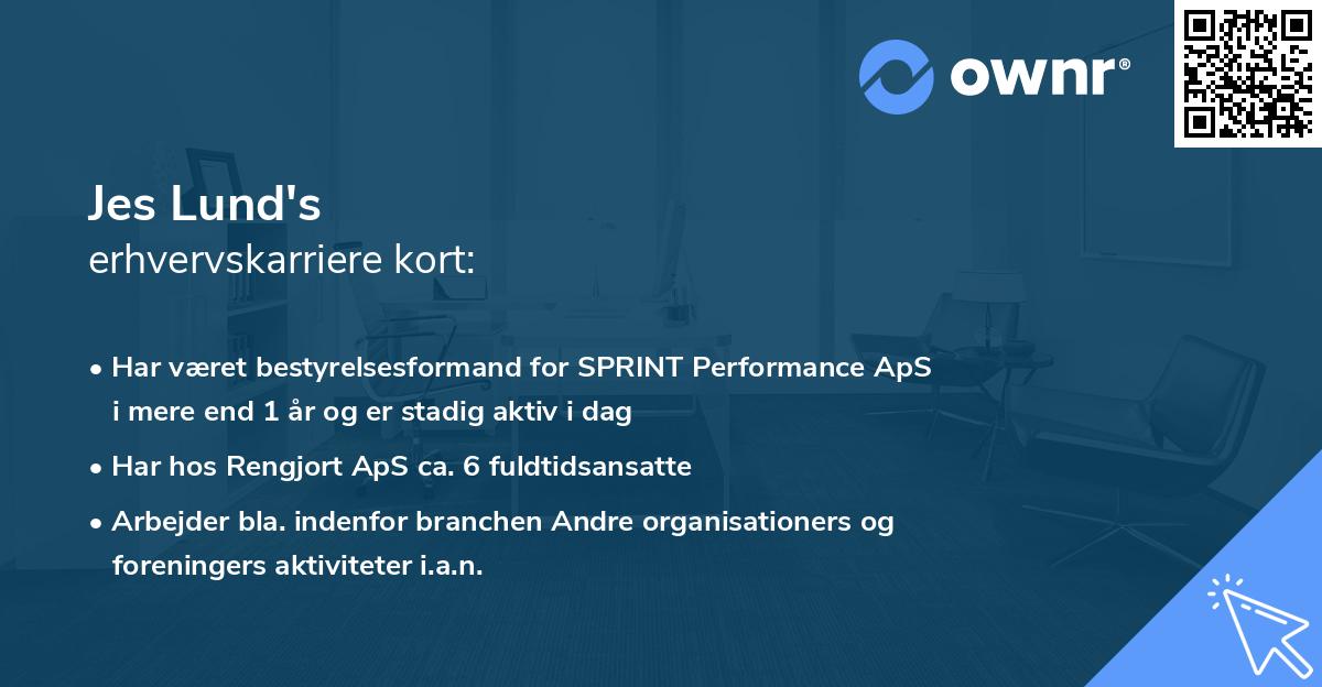 Jes Lund's erhvervskarriere kort