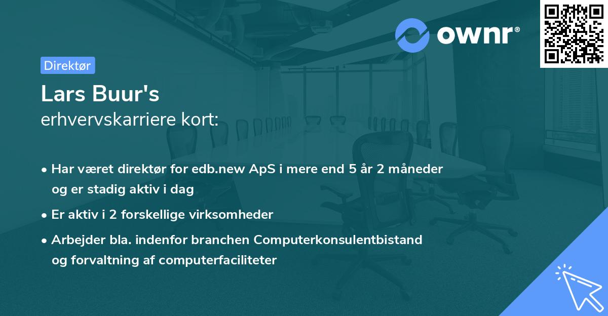 Lars Buur's erhvervskarriere kort