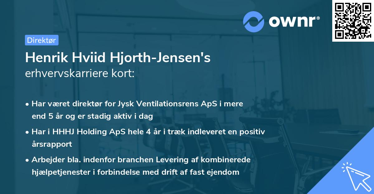 Henrik Hviid Hjorth-Jensen's erhvervskarriere kort