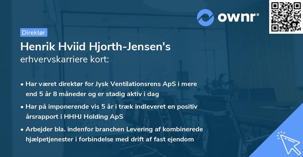 Henrik Hviid Hjorth-Jensen's erhvervskarriere kort