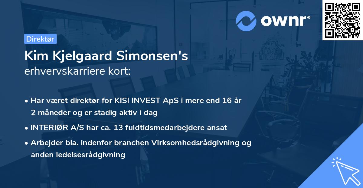 Kim Kjelgaard Simonsen's erhvervskarriere kort