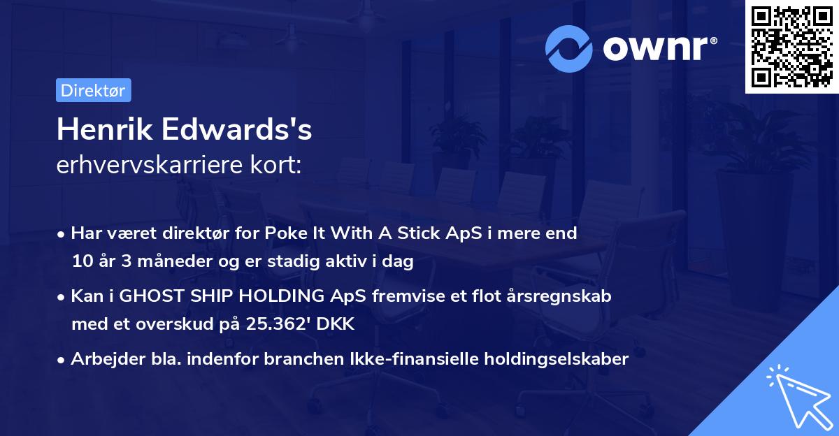 Henrik Edwards's erhvervskarriere kort