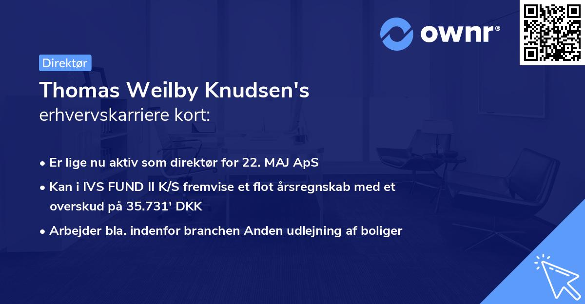 Thomas Weilby Knudsen's erhvervskarriere kort