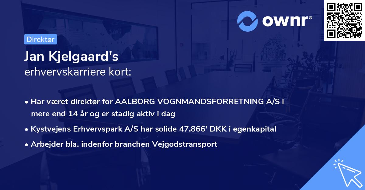 Jan Kjelgaard's erhvervskarriere kort