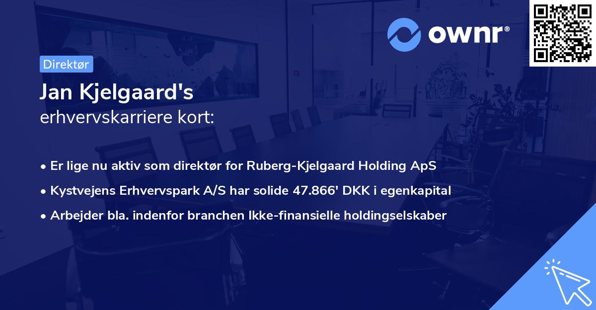 Jan Kjelgaard's erhvervskarriere kort