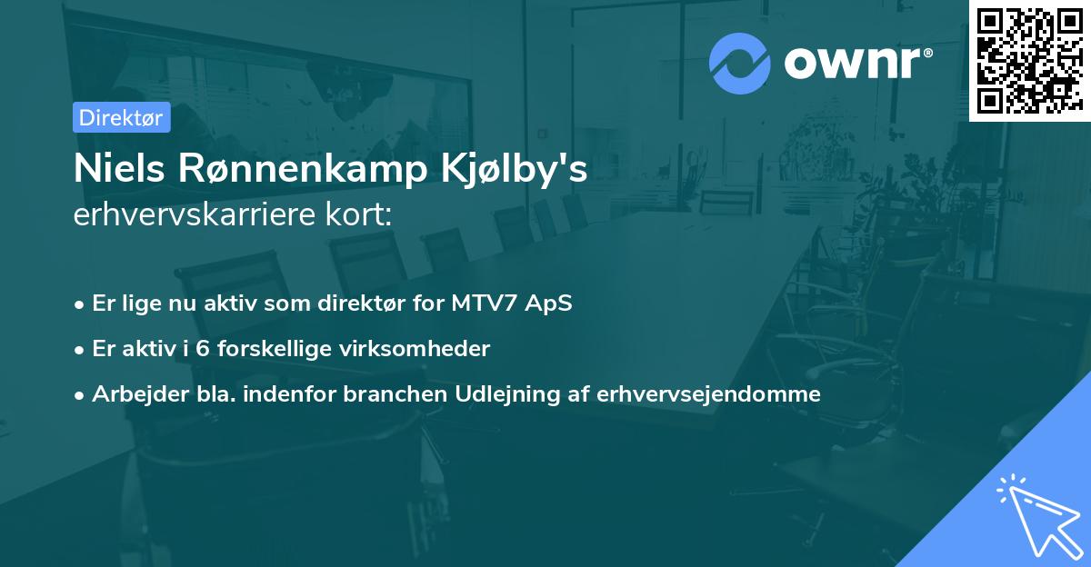 Niels Rønnenkamp Kjølby's erhvervskarriere kort