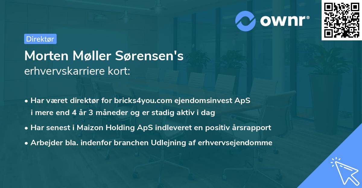 Morten Møller Sørensen's erhvervskarriere kort