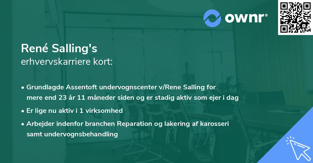 René Salling's erhvervskarriere kort