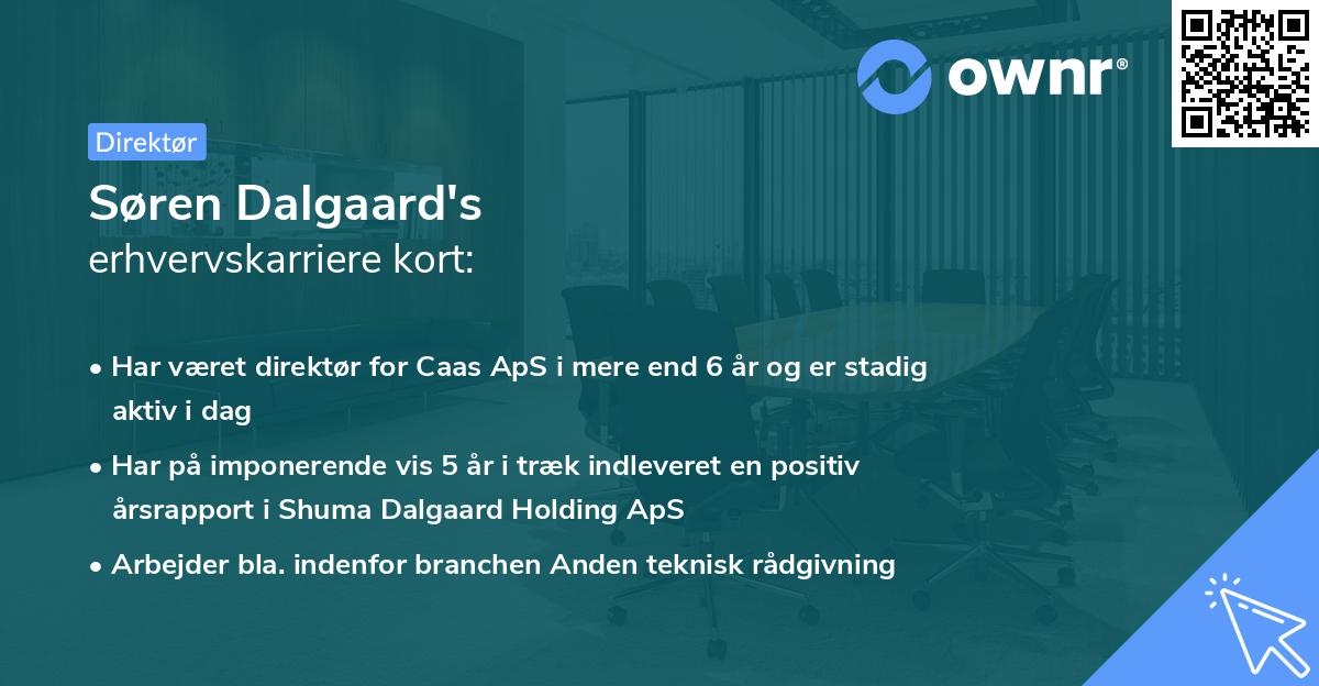 Søren Dalgaard's erhvervskarriere kort