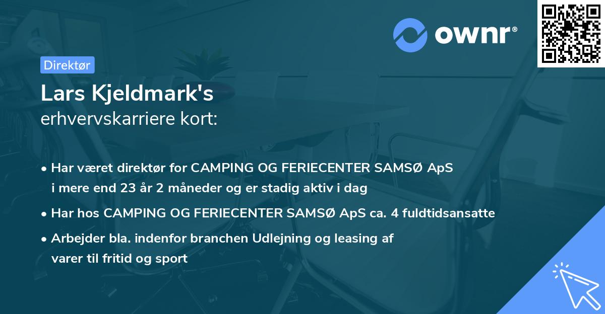 Lars Kjeldmark's erhvervskarriere kort