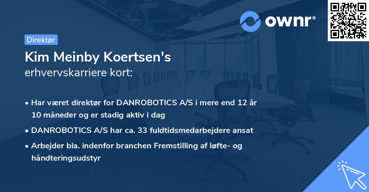 Kim Meinby Koertsen's erhvervskarriere kort