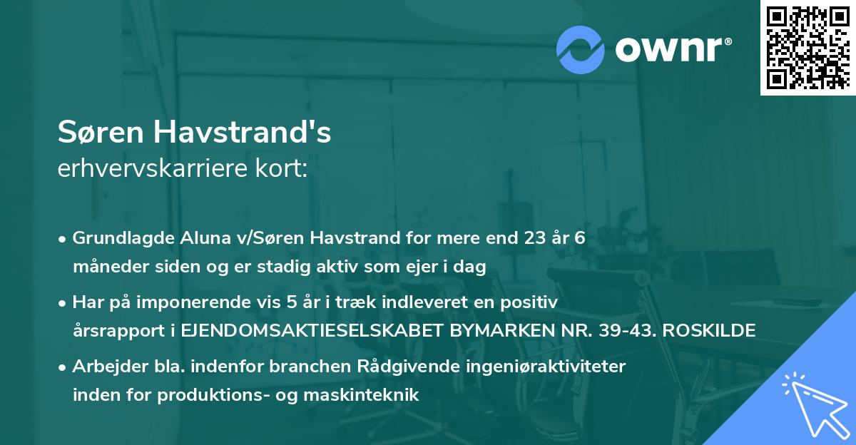 Søren Havstrand's erhvervskarriere kort