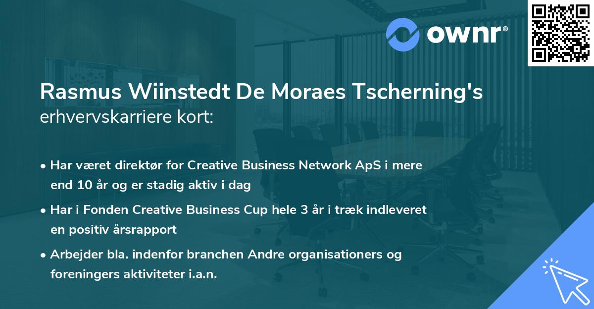 Rasmus Wiinstedt De Moraes Tscherning's erhvervskarriere kort