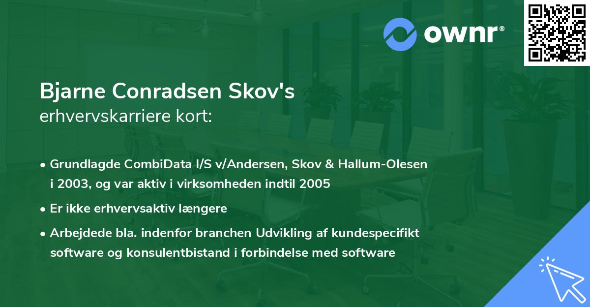 Bjarne Conradsen Skov's erhvervskarriere kort