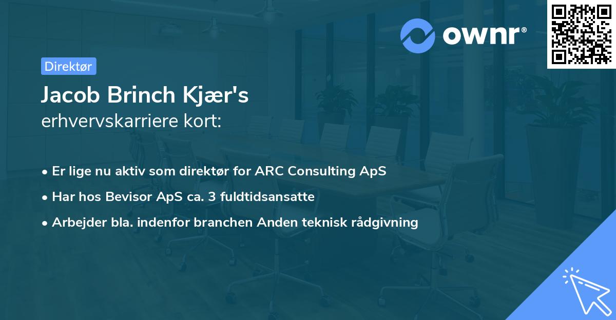 Jacob Brinch Kjær's erhvervskarriere kort