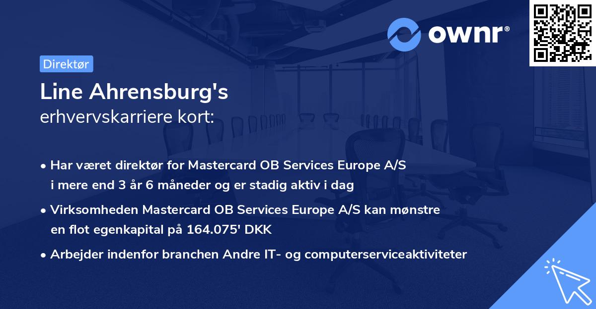 Line Ahrensburg's erhvervskarriere kort