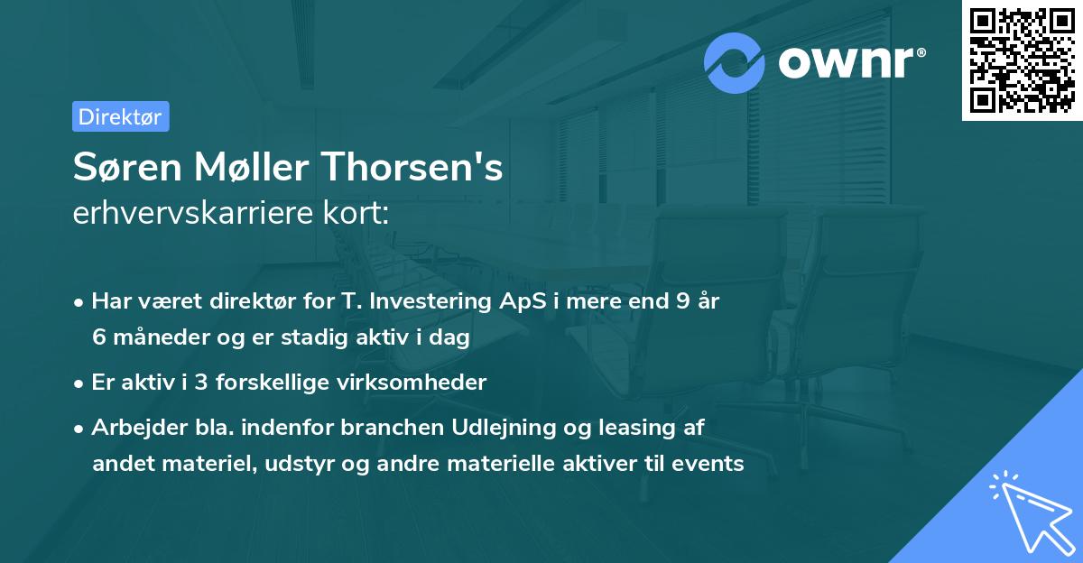 Søren Møller Thorsen's erhvervskarriere kort