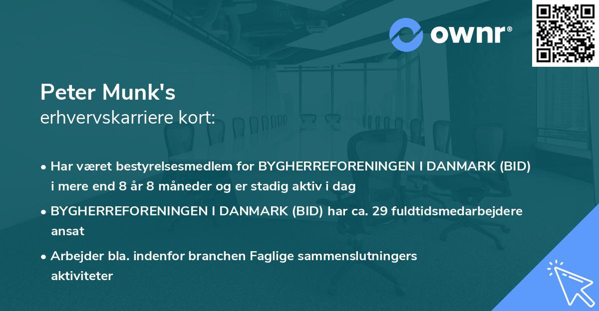 Peter Munk's erhvervskarriere kort