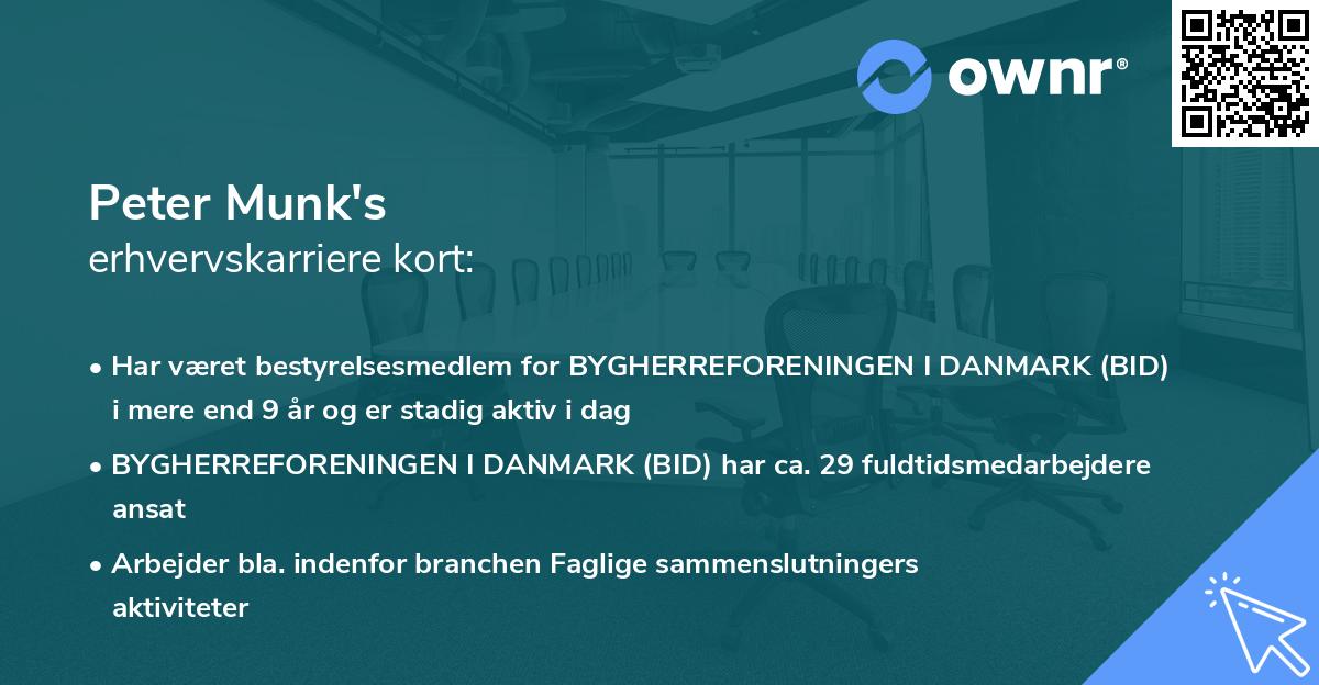 Peter Munk's erhvervskarriere kort