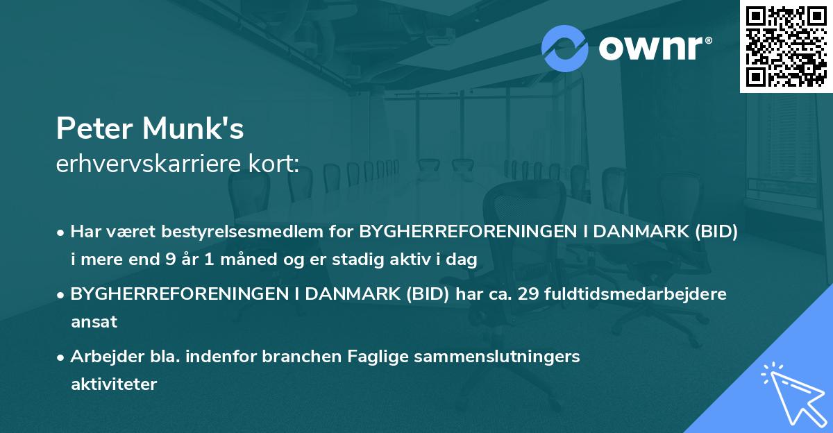 Peter Munk's erhvervskarriere kort