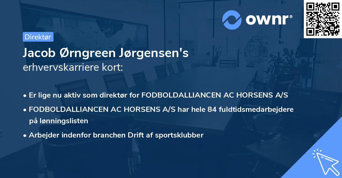 Jacob Ørngreen Jørgensen's erhvervskarriere kort