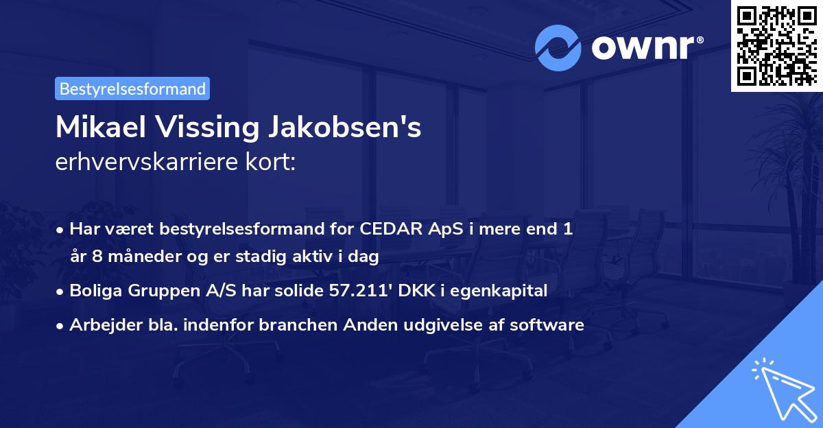 Mikael Vissing Jakobsen's erhvervskarriere kort