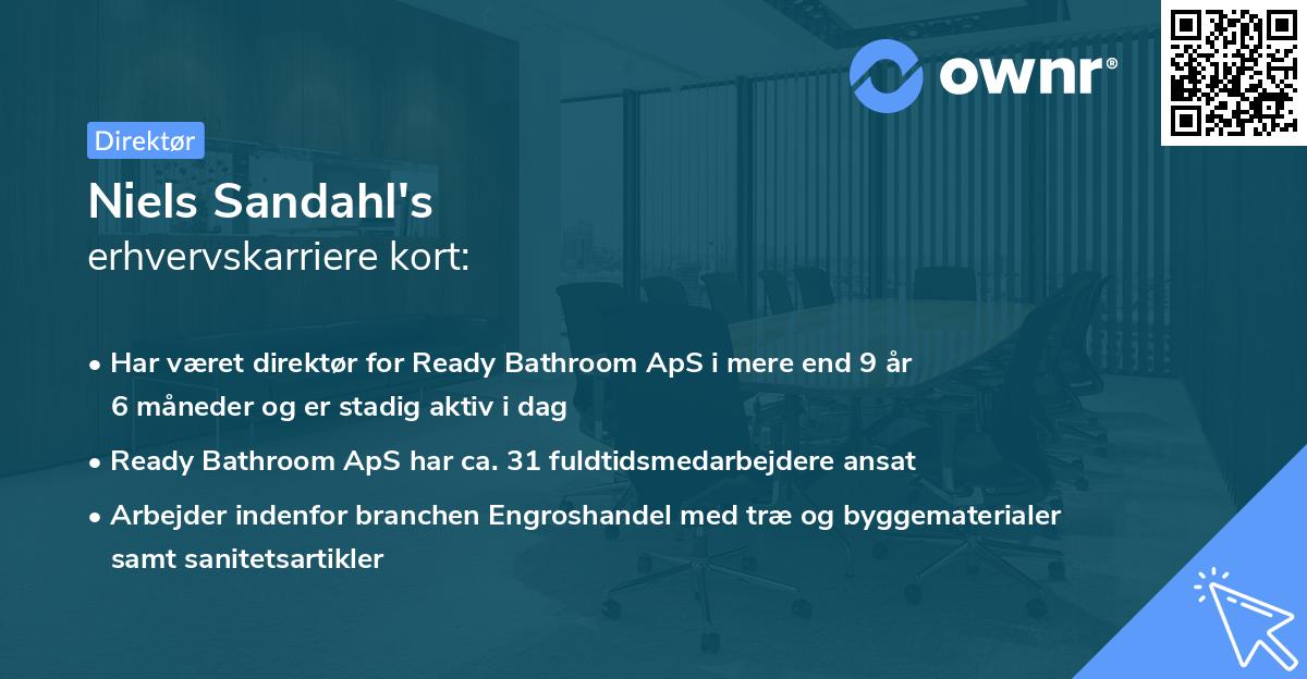 Niels Sandahl's erhvervskarriere kort