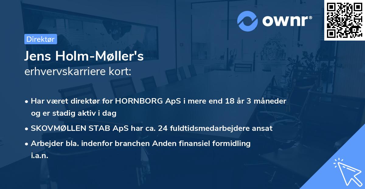 Jens Holm-Møller's erhvervskarriere kort