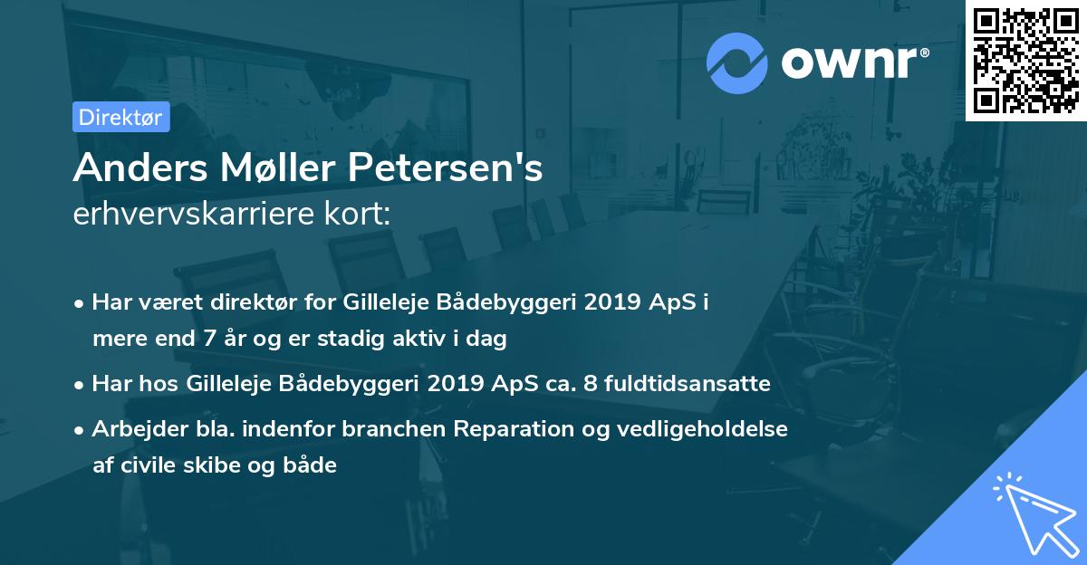 Anders Møller Petersen's erhvervskarriere kort